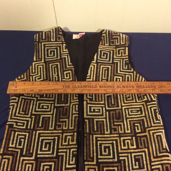 Vintage Aladdin carpet bag tapestry vest size small - Picture 8 of 10
